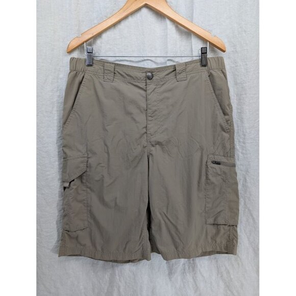 Columbia Sportswear 34W tan kahki omni-shade sun protection shorts 12" inseam T8 - Picture 1 of 10